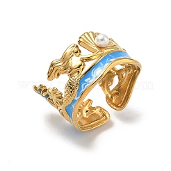 Anelli polsini aperti in acciaio inossidabile 304&nbsp;RJEW-A086-04G