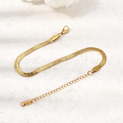 Bracelets à chaîne serpent en acier inoxydable 304 pour femmes&nbsp;BJEW-P395-02G-06