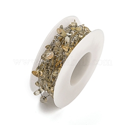 Catene in acciaio inossidabile 304 con maglie in quarzo giallo naturale&nbsp;CHS-G038-09P-02