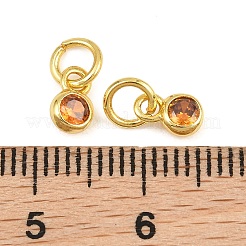 Charms in ottone zirconi a pavé di ottone&nbsp;CU-CBA3D67-13G