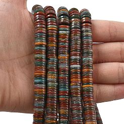 Natur Ozean Jaspis Perlen Stränge&nbsp;G-G329-B08-8x1mm
