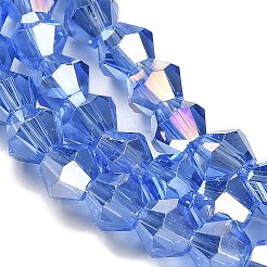 Transparentes perles de verre de galvanoplastie brins&nbsp;EGLA-A039-T3mm-B07