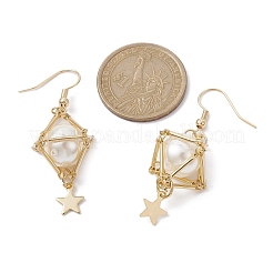 Shell perla orecchini pendenti&nbsp;EJEW-JE05498-01