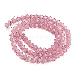 Pintura para hornear hebras de cuentas de vidrio transparente&nbsp;DGLA-F029-J4mm-04
