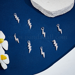 12pcs 2 styles pendentifs en laiton micro pavé de zircone cubique&nbsp;ZIRC-BBC0003-13