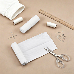 Tejido elástico acanalado de poliéster para cuello&nbsp;DIY-WH0698-094C