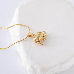 3 collier pendentif éléphant animal en acier inoxydable européen pour femmes&nbsp;UW0184