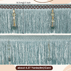 4 m Fransenquastenbesatz aus Polyester&nbsp;DIY-OC0013-37A