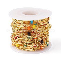 Farfalla in ottone fatta a mano e catena a maglie ovali&nbsp;CHC-E025-41G