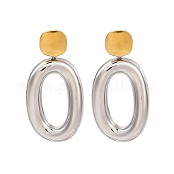 Boucles d'oreilles pendantes en acier inoxydable 304&nbsp;EJEW-K296-02GP-08