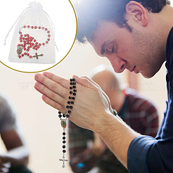 Kit de fabrication de colliers et de bracelets en perles de style chapelet en bois&nbsp;DIY-PH0021-65