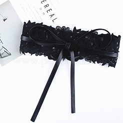 Cinture a catena larga in pizzo floreale in similpelle&nbsp;AJEW-WH20077-032E