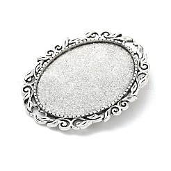 Supports broches pour cabochon lunette millésime tibétains alliage&nbsp;X-PALLOY-O037-08AS