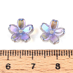 Capuchons de perles en verre électrolytique transparent&nbsp;EGLA-N015-01E