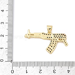 Colgante micropavé cubic zirconia de latón&nbsp;KK-U058-59B-G