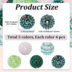 Harz Strass Perlen&nbsp;RESI-PA0001-44B