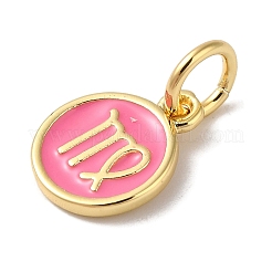 Echte 18 Karat vergoldete Messing Emaille Charms&nbsp;KK-L216-001G-L04