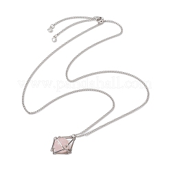 3 pièce 3 tailles 304 chaîne gourmette en acier inoxydable pochette en macramé collier coulissant fabrication&nbsp;NJEW-JN05067