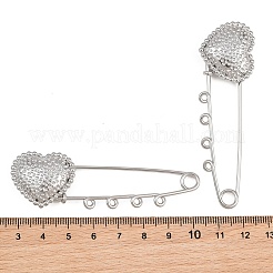 Broche con forma de corazón martillado&nbsp;SA-CBA098D-15D-P04