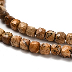 Natürliches Bild Jaspis Perlen Stränge&nbsp;G-H078-C14-01