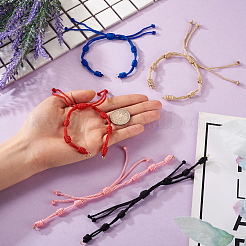 10 stücke 5 farben verstellbare geflochtene nylon schnur armband herstellung&nbsp;AJEW-TA0001-25