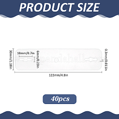 40 barre de cravate invisible en plastique&nbsp;JEWB-ME0001-34