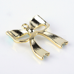 Alliage bowknot pendentifs émail&nbsp;X-ENAM-Q033-22B