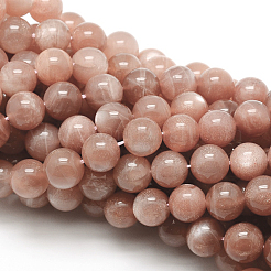 AAA Perle grado di gemme naturali sunstone rotonde fili&nbsp;LS-G-E251-34-4mm