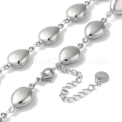 Colliers à maillons en forme de larme en acier inoxydable 304 anti-ternissement&nbsp;NJEW-I126-05P