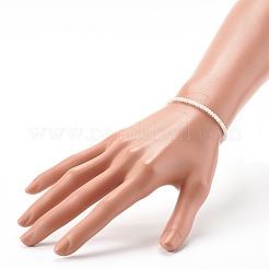 Facettierte Unterlegscheibe natürliche regenbogen mondstein perlen stretch armbänder&nbsp;BJEW-JB06383-06