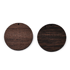 Pendentifs en bois de wengé naturel&nbsp;WOOD-T023-29E-01