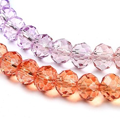 Brins de perles de verre peints transparents&nbsp;X1-DGLA-A034-T6mm-A12