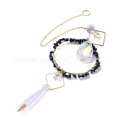 Hängende Ornamente aus natürlichen Lapislazuli-Chips&nbsp;G-Z051-01F