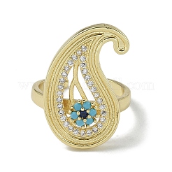 Anneaux de manchette ouverts en laiton plaqué en rack&nbsp;RJEW-C088-04G