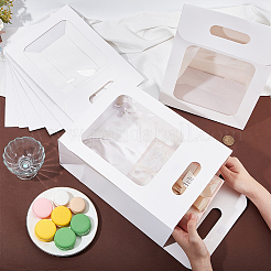 Sacs cadeaux en papier pliants avec fenêtre&nbsp;ABAG-WH0045-20B