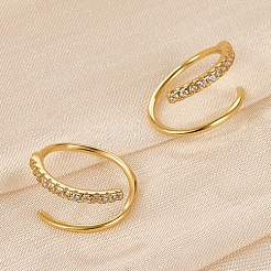 925 Sterling Silber Micro Pave Zirkonia Hoop Ohrringe&nbsp;CB9976-2