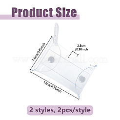 4 Stück transparente PVC-Aufbewahrungstaschen für Puppen in 2 Farben&nbsp;ABAG-DC0001-07