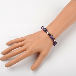 Bracciali ametista&nbsp;BJEW-JB01391-02