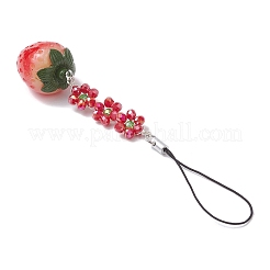4 pendentif décoratif en verre et résine en forme de fleur&nbsp;HJEW-TA00439