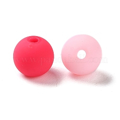 Perles acryliques en silicone imitées de style caoutchouté&nbsp;MACR-D029-01N