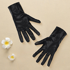 Guantes de piel sintética brillante para mujer&nbsp;AJEW-CL0003-04B