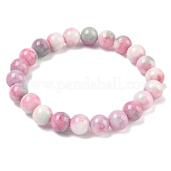 Braccialetti elasticizzati da donna con perline di vetro craquelé opaco da 10 mm&nbsp;BJEW-PH01823-03