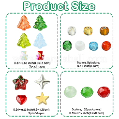DIY Weihnachtsmotiv Glas- und CCB-Kunststoffperlen zum Herstellen von Schmuckzubehör-Sets&nbsp;DIY-YW0010-11