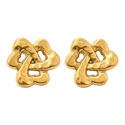 Pendientes de botón de acero inoxidable 304&nbsp;EJEW-V016-02G-02