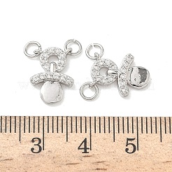 Messing micro pave klar zirkonia charme&nbsp;KK-P342-10P