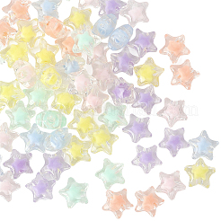 120pcs 6 Farben transparente Acrylperlen&nbsp;TACR-SC0001-49