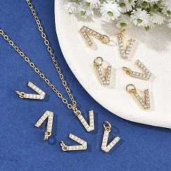 Pendentifs en laiton Shegrace avec micro-pavé de zircone cubique transparente&nbsp;XGRQ29776-394G-V