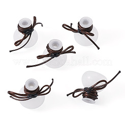 5 bouteille miniature en verre avec cordon en polyester&nbsp;AJEW-TAC00058