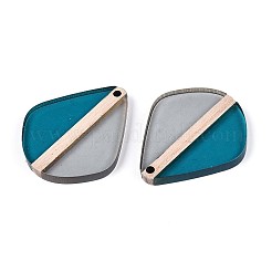 Colgantes de resina y madera transparentes&nbsp;RESI-T057-55A