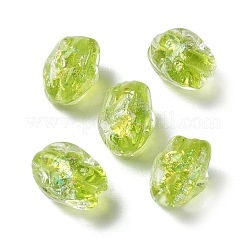 Brins de perles en verre soufflé faites à la main&nbsp;FOIL-Z001-06F
